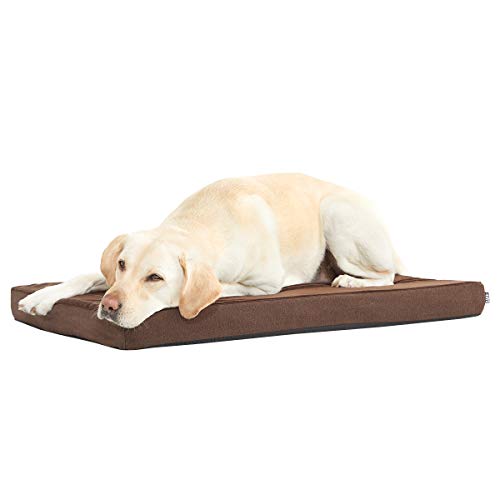 Barkbox Orthopedic Dog Bed | Comfortable Memory Foam Mattress for Joint Relief | Head and Neck Support Waterproof with Non Skid Bottom | Calming Durable Bed with Washable Cover | Large, Espresso
